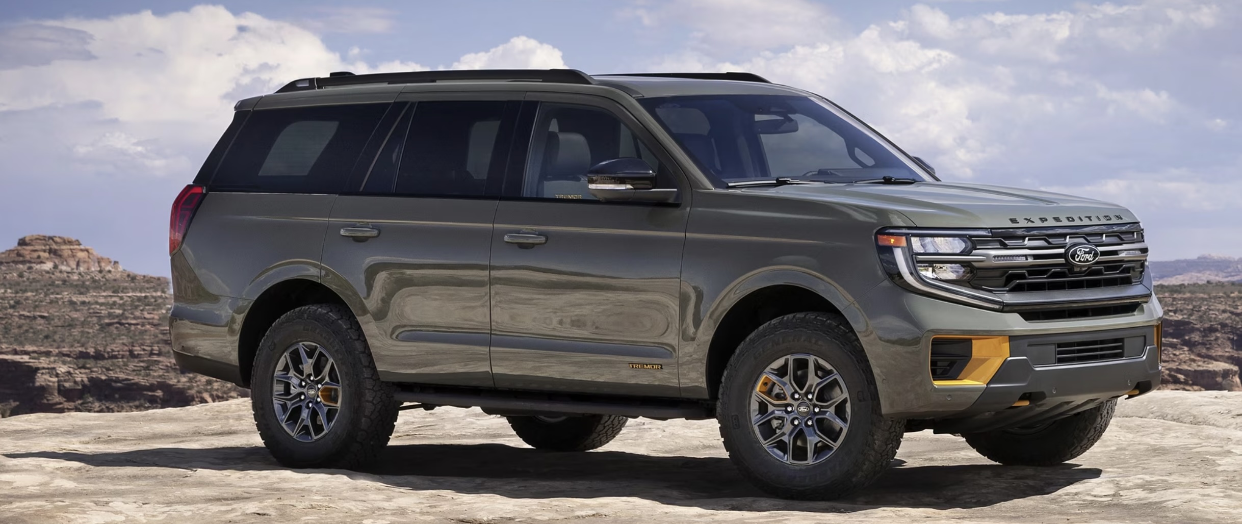 A new Ford explorer parked