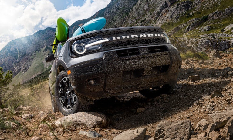 2025 Ford Bronco Sport offroading on muddy trail