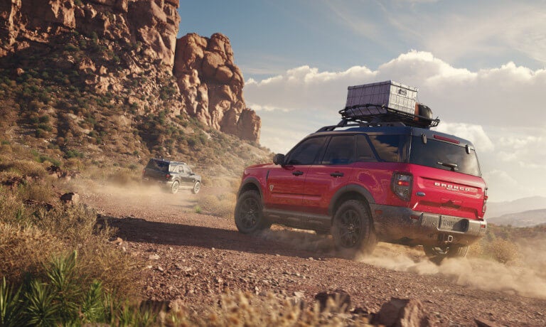 2025 Ford Bronco Sport offroading a luggage rack