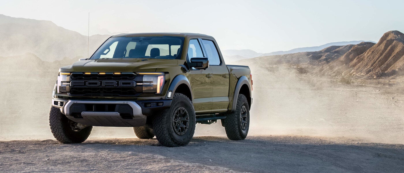 2025 Ford F-150 parked in dusty desert