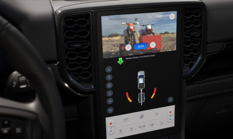 2025 Ford Ranger trailer assist screen